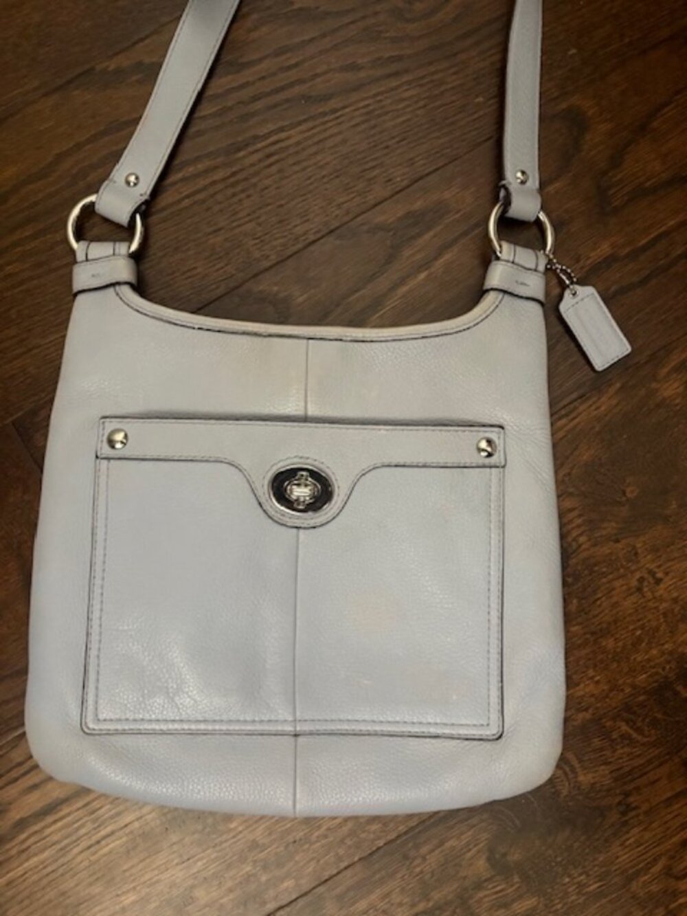 Coach Periwinkle Leather Crossbody Bag | Authentic | Original Tags & Care Card - Picture 2 of 16